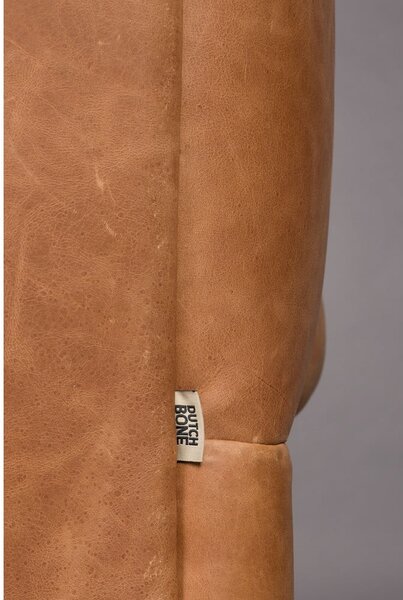 Кожен диван в цвят кафяв коняк 214 cm Douglas – Dutchbone