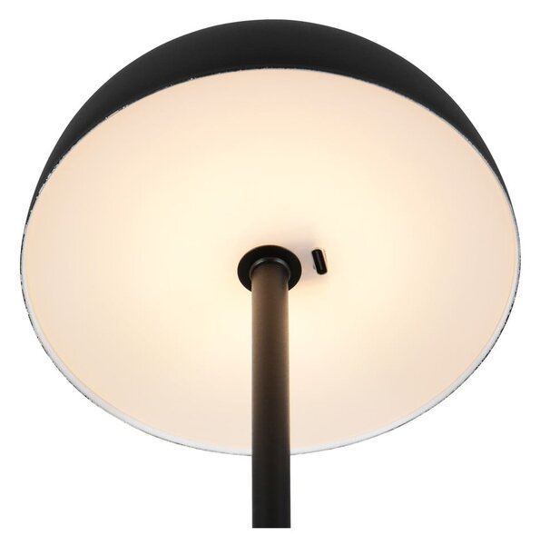 Матово черно LED настолна лампа с метален абажур (височина 21 cm) Munoz – Reality
