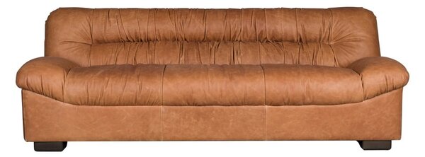 Кожен диван в цвят кафяв коняк 214 cm Douglas – Dutchbone