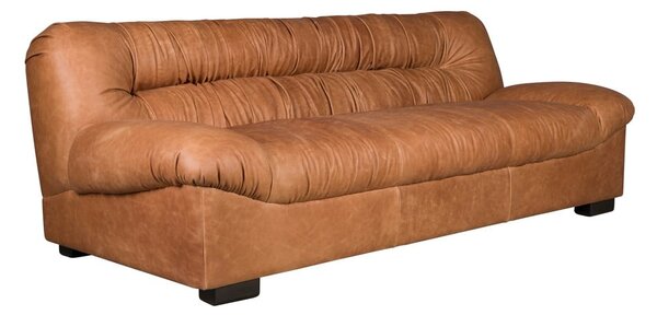 Кожен диван в цвят кафяв коняк 214 cm Douglas – Dutchbone