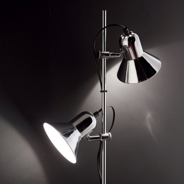 Ideal Lux - Подова лампа POLLY 2xE27/60W/230V лъскав хром