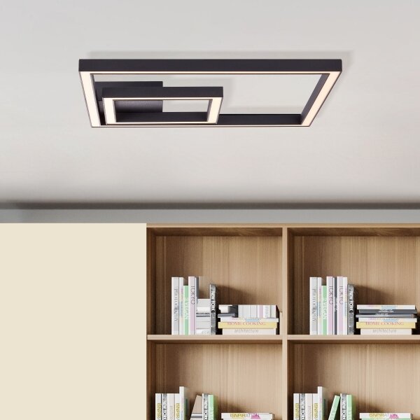 Brilliant - LED Плафониера QUON LED/24W/230V 3000K 40x40 см черен
