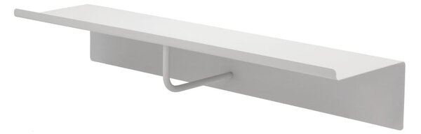 Светлосива стоманена стенна закачалка с рафт 21,5 cm A-Coat – Zone