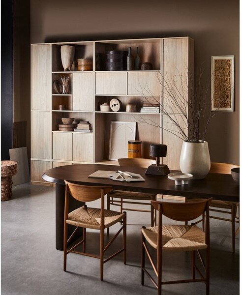 Модулен шкаф за книги в естествен дъб 77x199 cm Modulair - vtwonen