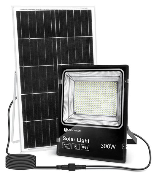 Aigostar - LED соларен прожектор 300W, 3,2V, IP66, димер, с дистанционно