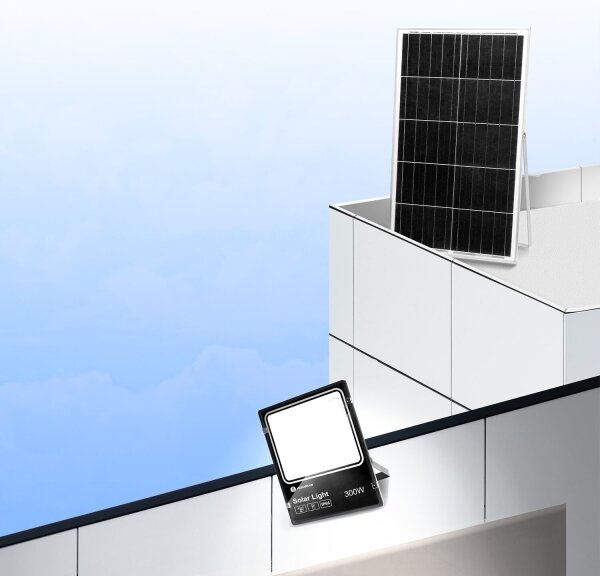Aigostar - LED соларен прожектор 300W, 3,2V, IP66, димер, с дистанционно