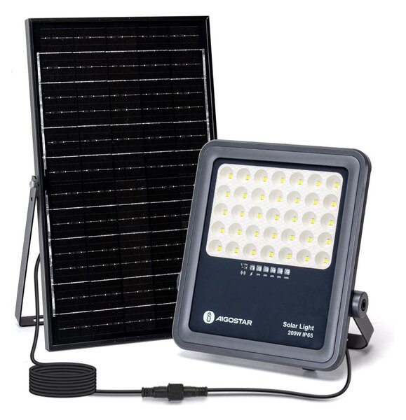 Aigostar - Димируем соларен LED прожектор LED/200W/3,4V IP65 + ДУ
