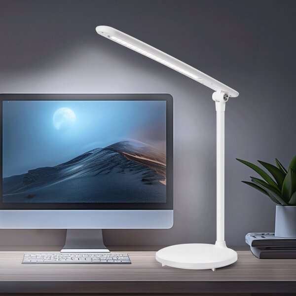 Aigostar - LED регулируема настолна лампа с докосване, 3W, 5V, 1800 mAh