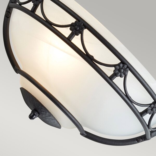 Elstead CB-WU-BLACK - Аплик CARISBROOKE 1xE27/60W/230V