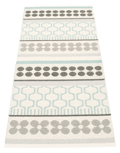 Сива и тюркоазена пътека за открито и закрито 70x180 cm Asta Pale Turquoise – Pappelina