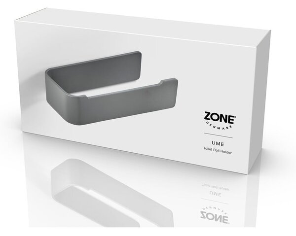Сив стенен метален държач за тоалетна хартия Ume – Zone