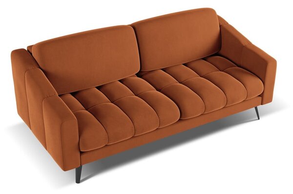 Оранжев кадифен диван 202 cm Nalu – Makamii
