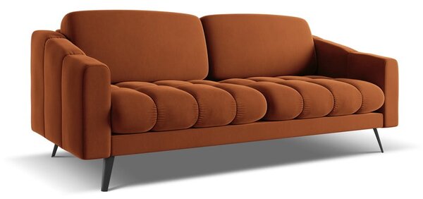 Оранжев кадифен диван 202 cm Nalu – Makamii