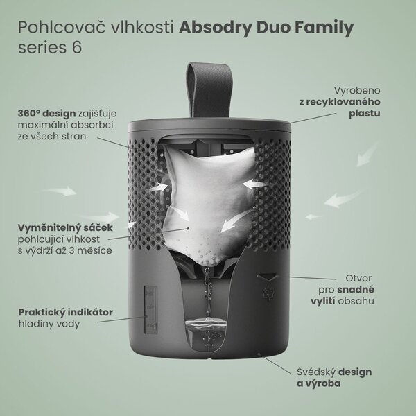Абсорбатор за влага Absodry Duo Family Bag 6-series – Everbrand Sweden