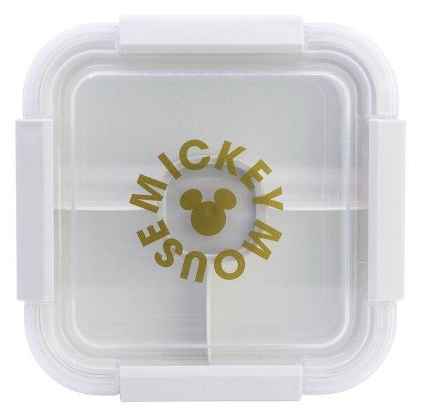Бяла пластмасова детска кутия за храна Mickey Mouse – STOR