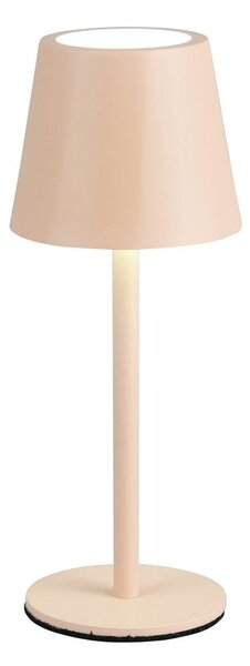 Кремава LED настолна лампа с метален абажур (височина 21 cm) Diaz – Reality