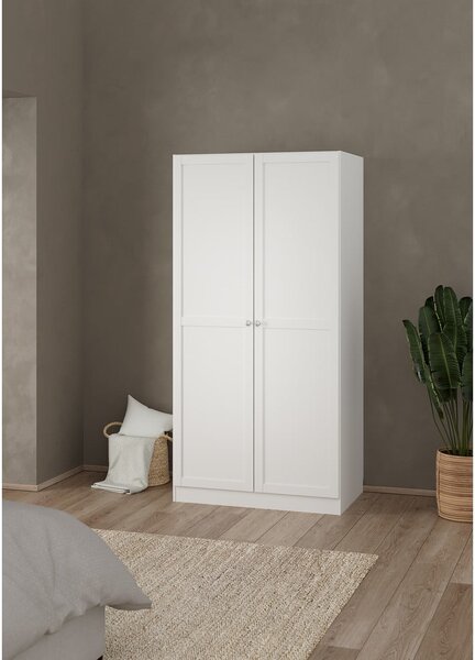 Бял гардероб 99x200x62 cm Billund – Tvilum
