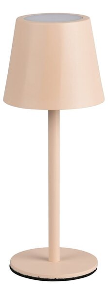 Кремава LED настолна лампа с метален абажур (височина 21 cm) Diaz – Reality