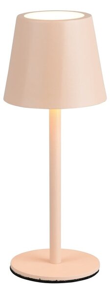Кремава LED настолна лампа с метален абажур (височина 21 cm) Diaz – Reality