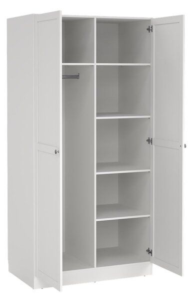 Бял гардероб 99x200x62 cm Billund – Tvilum