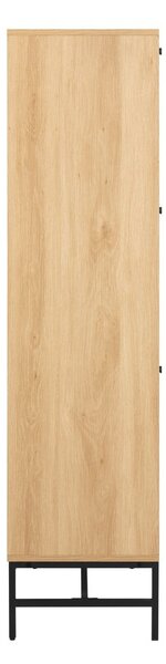 Накланяща се стойка за обувки от дъбов декор в естествен цвят 99x140x35 cm Albany – Actona