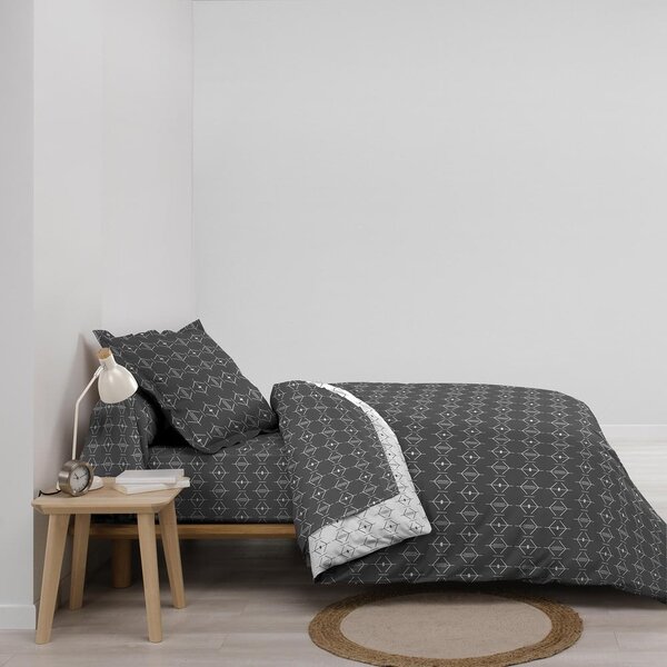 Тъмносива единична памучна олекотена завивка 140x200 cm Aristide – douceur d'intérieur