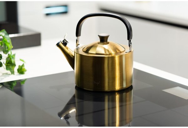 Чайник от неръждаема стомана в златист цвят1,5 l Diamante – Vialli Design