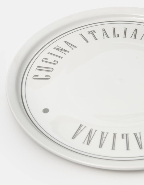 Sinsay - Керамична чиния с надпис Cucina Italiana - многоцветен