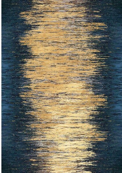 Жълт/тъмносин килим подходящ за пране 50x80 cm Goldie – Vitaus