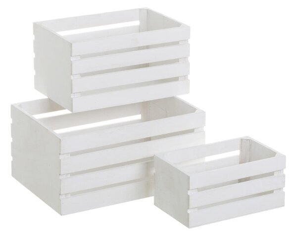 Бели кутии за съхранение в комплект от 3 бр. 31x23x15 cm – Casa Selección