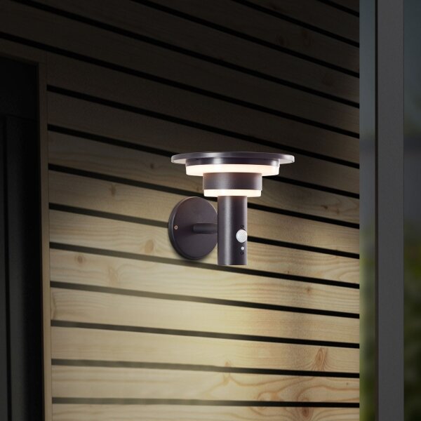 Brilliant - LED соларен стенен фенер с сензор GARVINA LED/3W/3,7V IP44