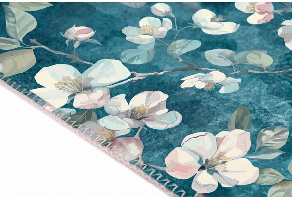 Син килим подходящ за пране 80x150 cm Bloom – Vitaus