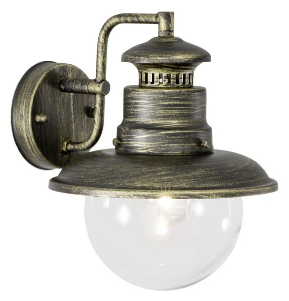 Brilliant - Екстериорен аплик ARTU 1xE27/60W/230V IP44 патина/златист