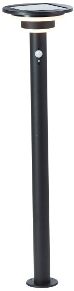 Brilliant - LED соларна лампа с сензор GARVINA LED/3W/3,7V 85 см IP44 черна