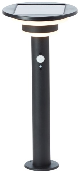 Brilliant - LED соларна лампа с сензор GARVINA LED/3W/3,7V 45 см IP44 черна