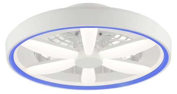 Brilliant - LED RGBW таванен вентилатор GAIANO LED/48W/230V бял + DO