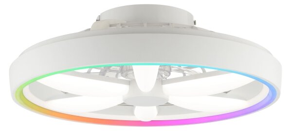Brilliant - LED RGBW таванен вентилатор GAIANO LED/48W/230V бял + DO