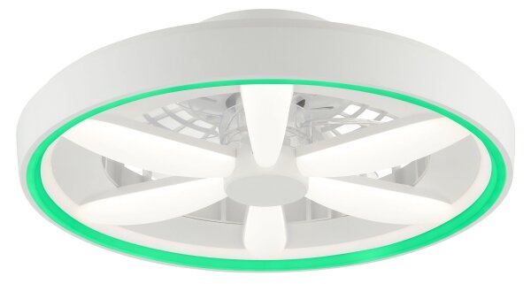 Brilliant - LED RGBW таванен вентилатор GAIANO LED/48W/230V бял + DO
