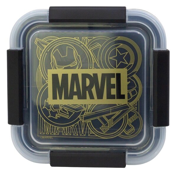 Черна пластмасова детска кутия за храна Marvel – STOR