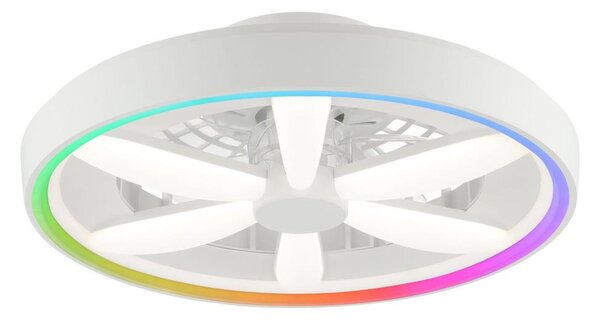 Brilliant - LED RGBW таванен вентилатор GAIANO LED/48W/230V бял + DO