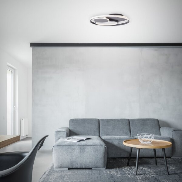 Brilliant - LED Димируем плафон RUNDA LED/50W/230V 3000-6500K черен + + д.у