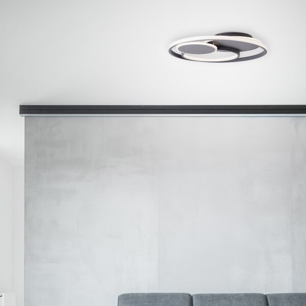 Brilliant - LED Димируем плафон RUNDA LED/50W/230V 3000-6500K черен + + д.у