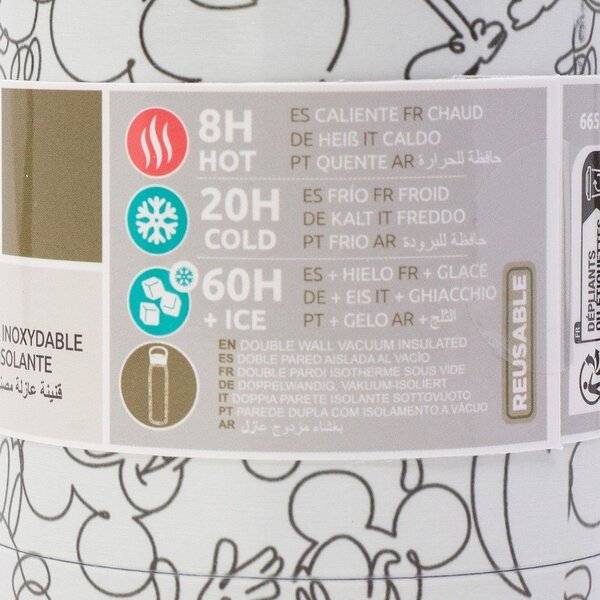 Бял детски термос от неръждаема стомана 665 ml Mickey Mouse – STOR