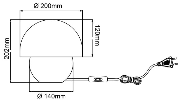 Brilliant - Настолна лампа NALAM 1xE14/40W/230V сив/пепел