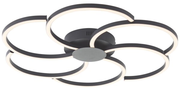 Brilliant - LED Плафониера FICO LED/32W/230V Ø 65 см черен