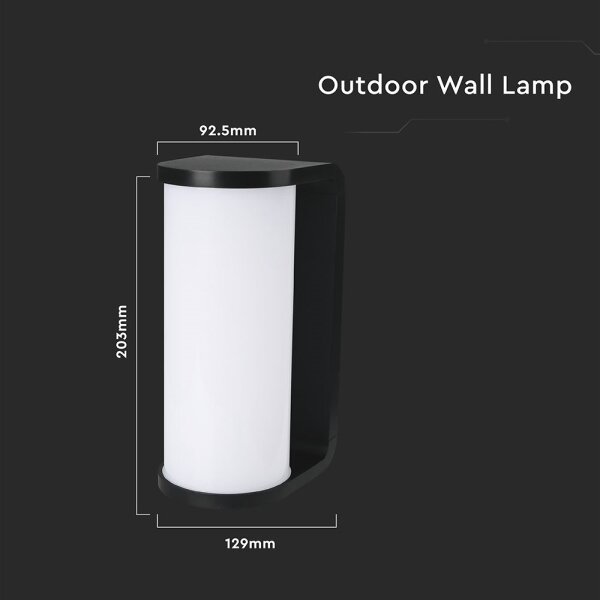 LED Екстериорен аплик LED/12W/230V 3000/4200/6500K IP65 черен