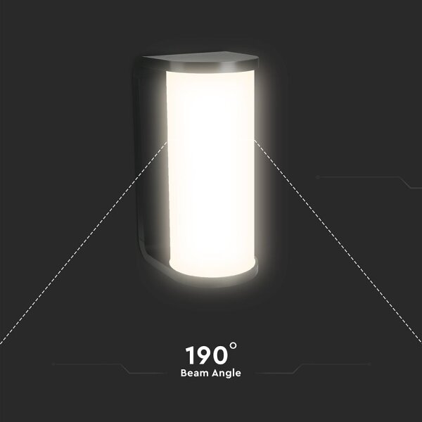 LED Екстериорен аплик LED/12W/230V 3000/4200/6500K IP65 черен