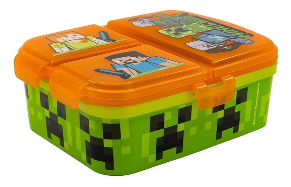 Оранжева пластмасова детска кутия за храна Minecraft – STOR