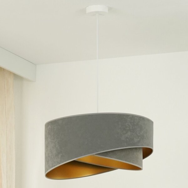 Brilagi - LED Пендел LYRA 1xE27/15W/230V сив/златист
