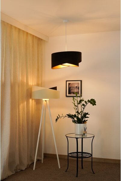 Brilagi - LED Пендел LYRA 1xE27/15W/230V тъмнокафяв/златист